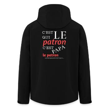 C’est qui le patron ? C’est papa !–Design humour - Recycelte Männer Softshell-Jacke von Stanley/Stella - Schwarz - Hinten - AI Model Male 185 light (185cm)