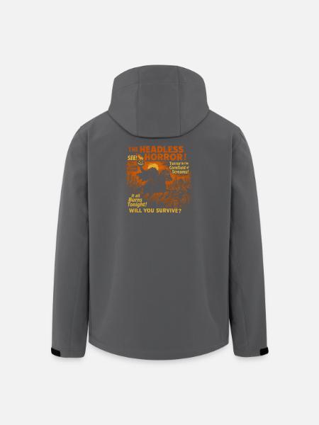 Den hovedløse gyser græskar film plakat halloween - Stanley/Stella herre softshelljakke i genanvendt polyester - sort