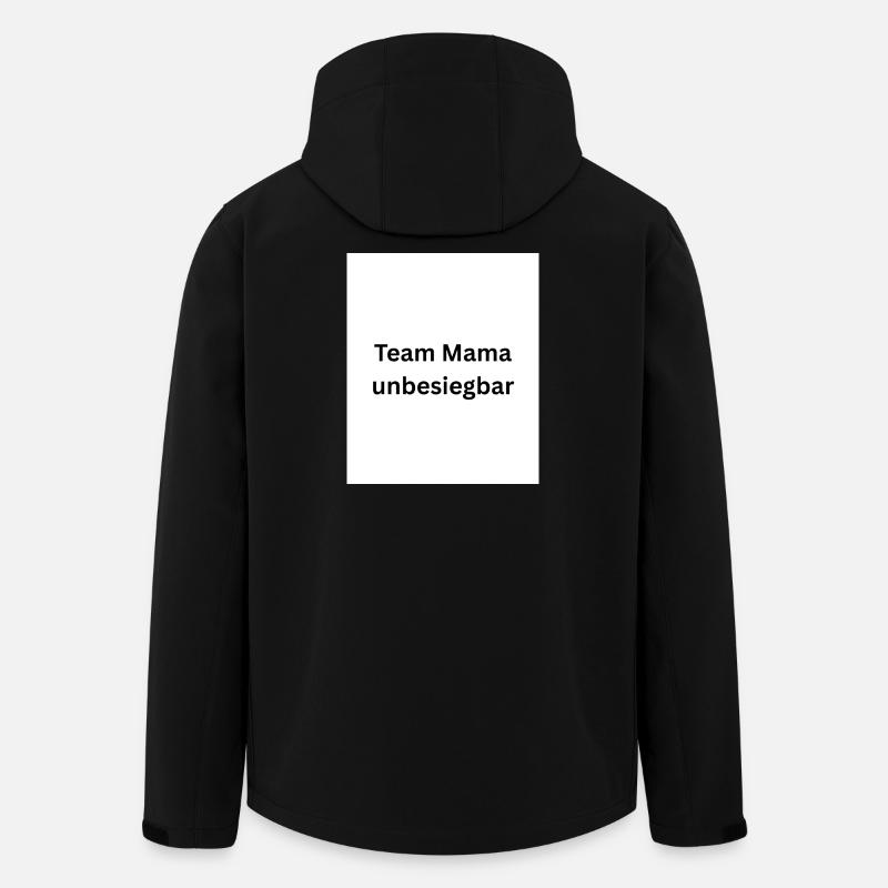 Team Mama Unbesiegbar - Recycelte Männer Softshell-Jacke von Stanley/Stella - Schwarz