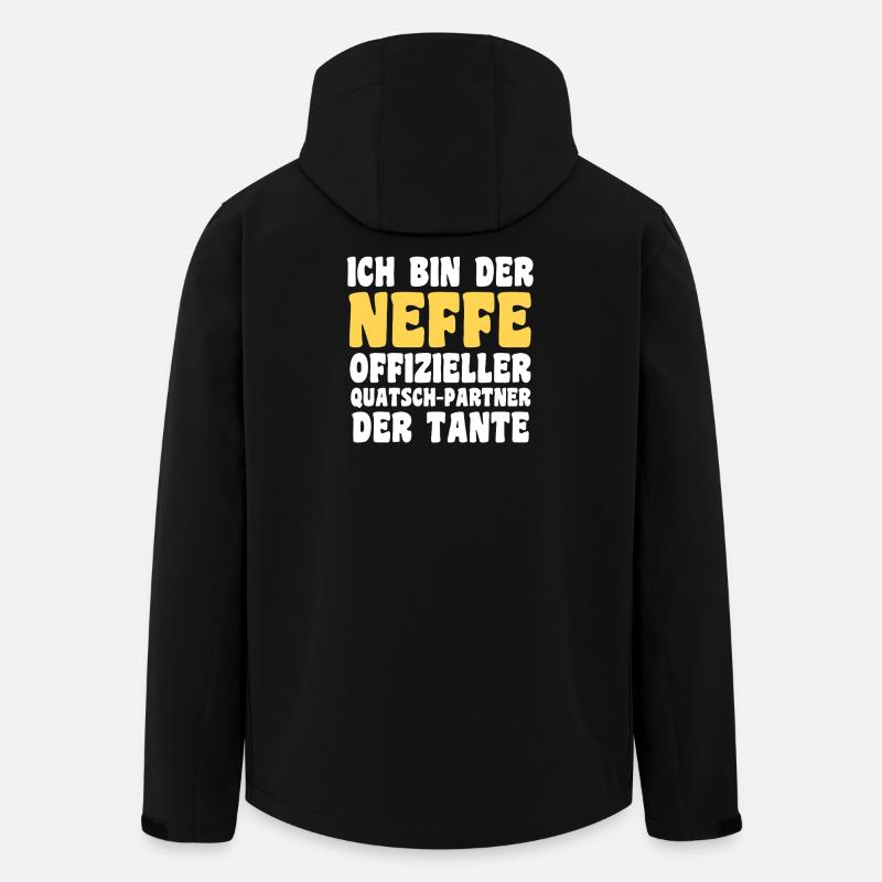 Familienmotiv Neffe - Recycelte Männer Softshell-Jacke von Stanley/Stella - Schwarz
