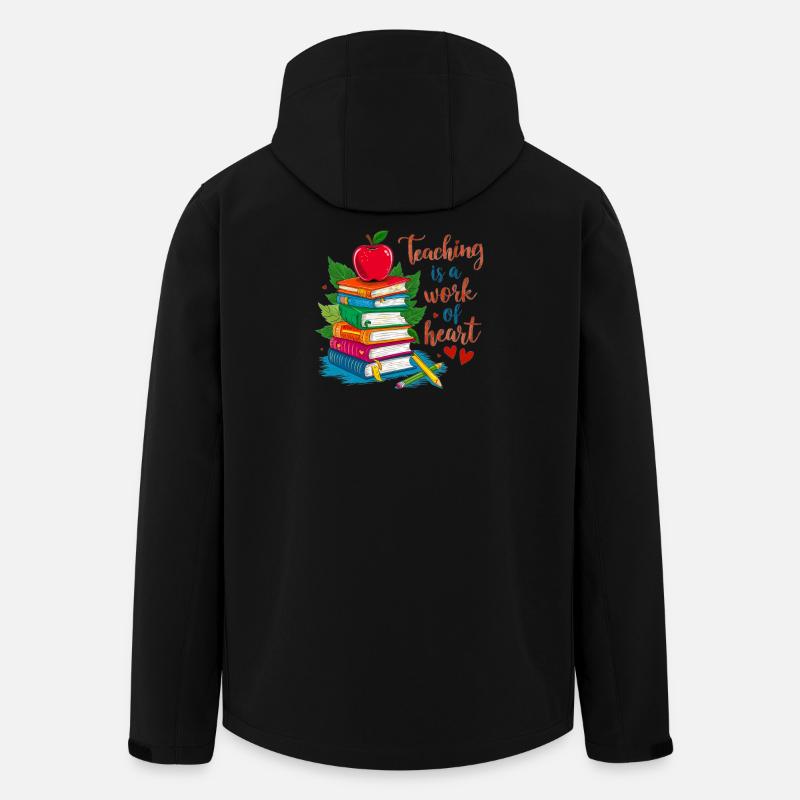 Lehrerin Bokstack und Hjärta - Recycelte Männer Softshell-Jacke von Stanley/Stella - Schwarz
