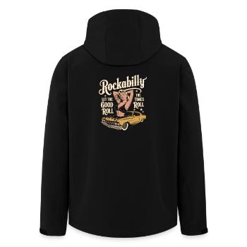 Rockabilly : Que les bons moments roulent rétro - Veste softshell homme en polyester recyclé Stanley/Stella - noir - Dos - AI Model Male 185 light (185cm)