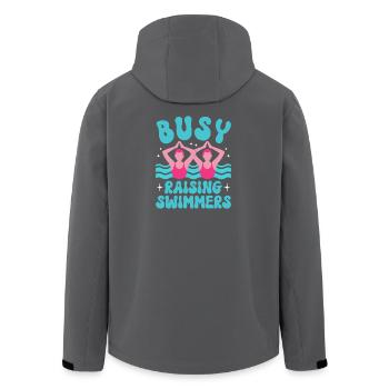 Synchronschwimmen Kunstschwimmen Wassersport - Recycelte Männer Softshell-Jacke von Stanley/Stella - Schwarz - Hinten - AI Model Male 185 light (185cm)