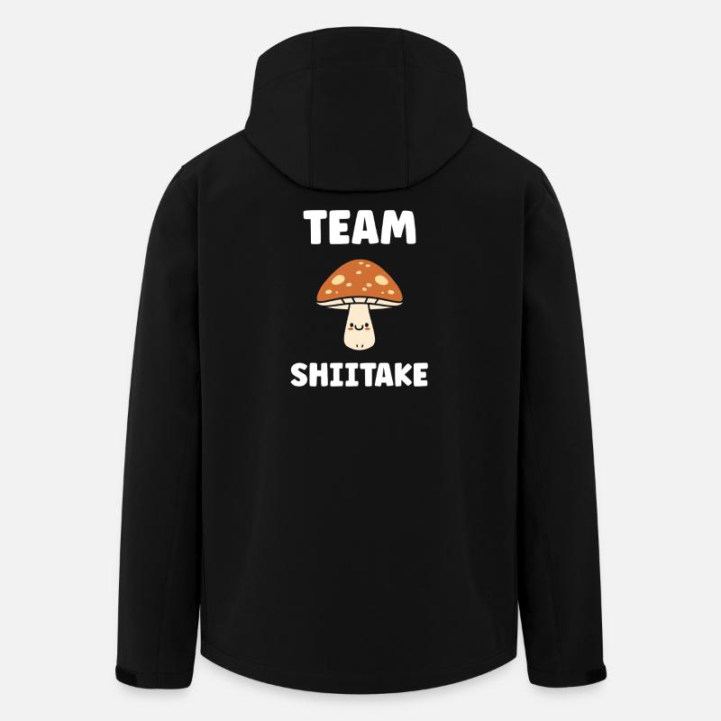 Team Shiitake: kawaii mushroom - Men’s Recycled Softshell Jacket by Stanley/Stella - black