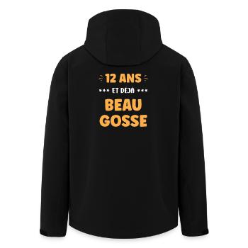 Beau gosse 12 ans - Veste softshell homme en polyester recyclé Stanley/Stella - noir - Dos - AI Model Male 185 light (185cm)