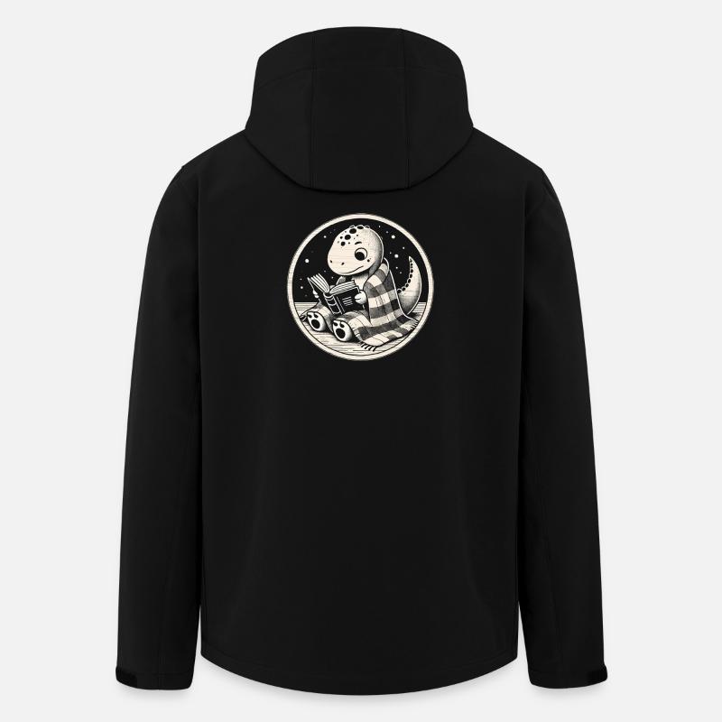 Dinosaure de lecture confortable - Veste softshell homme en polyester recyclé Stanley/Stella - noir