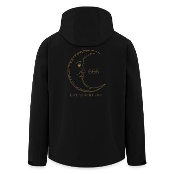 Mystic Moon Face 666 – Love Yourself First - Recycelte Männer Softshell-Jacke von Stanley/Stella - Schwarz - Hinten - AI Model Male 185 light (185cm)