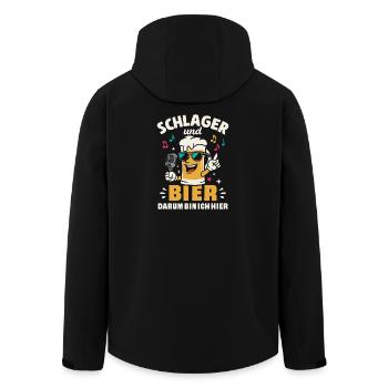 Schlager Bier Schlagermusik Party Schlagerparty - Recycelte Männer Softshell-Jacke von Stanley/Stella - Schwarz - Hinten - AI Model Male 185 light (185cm)