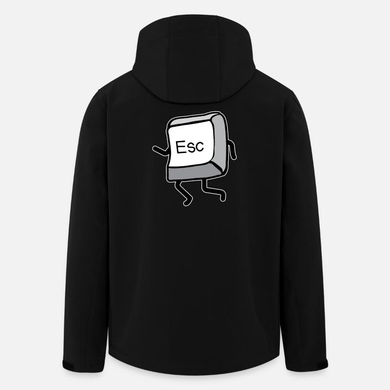 Cartoon Bewegung Esc-Taste - Recycelte Männer Softshell-Jacke von Stanley/Stella - Schwarz
