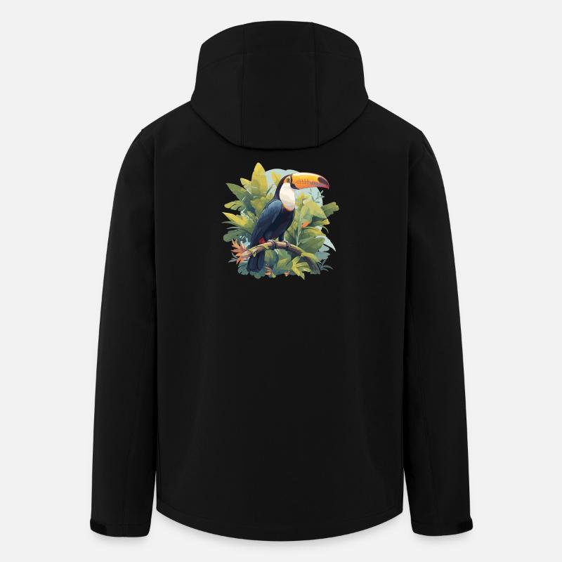 Toucans Toucan - Men’s Recycled Softshell Jacket by Stanley/Stella - black