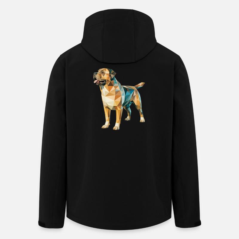 Rottweiler - Cool Low Poly Logo - Veste softshell homme en polyester recyclé Stanley/Stella - noir