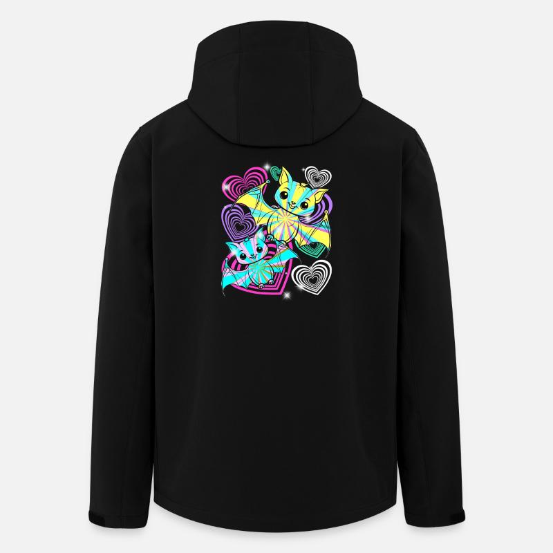 Retro Fledermäuse Halloween Kinder - Recycelte Männer Softshell-Jacke von Stanley/Stella - Schwarz