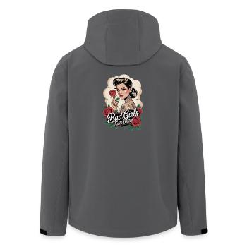 Bad Girls Taste Better Tattoo Style - Men’s Recycled Softshell Jacket by Stanley/Stella - black - Back - AI Model Male 185 light (185cm)