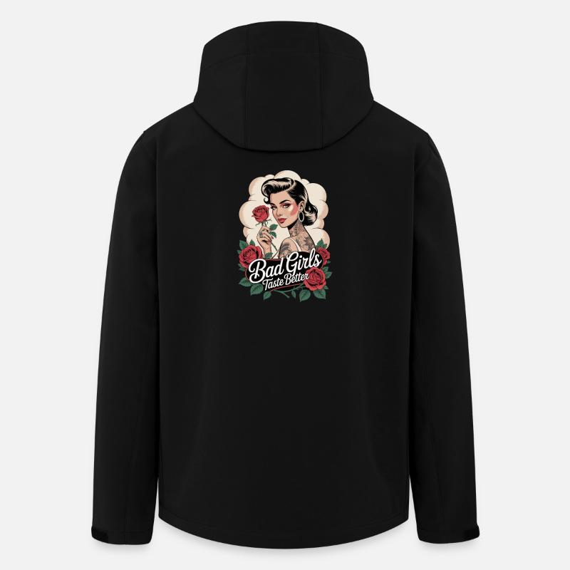 Bad Girls Taste Better Tattoo Stil - Recycelte Männer Softshell-Jacke von Stanley/Stella - Schwarz