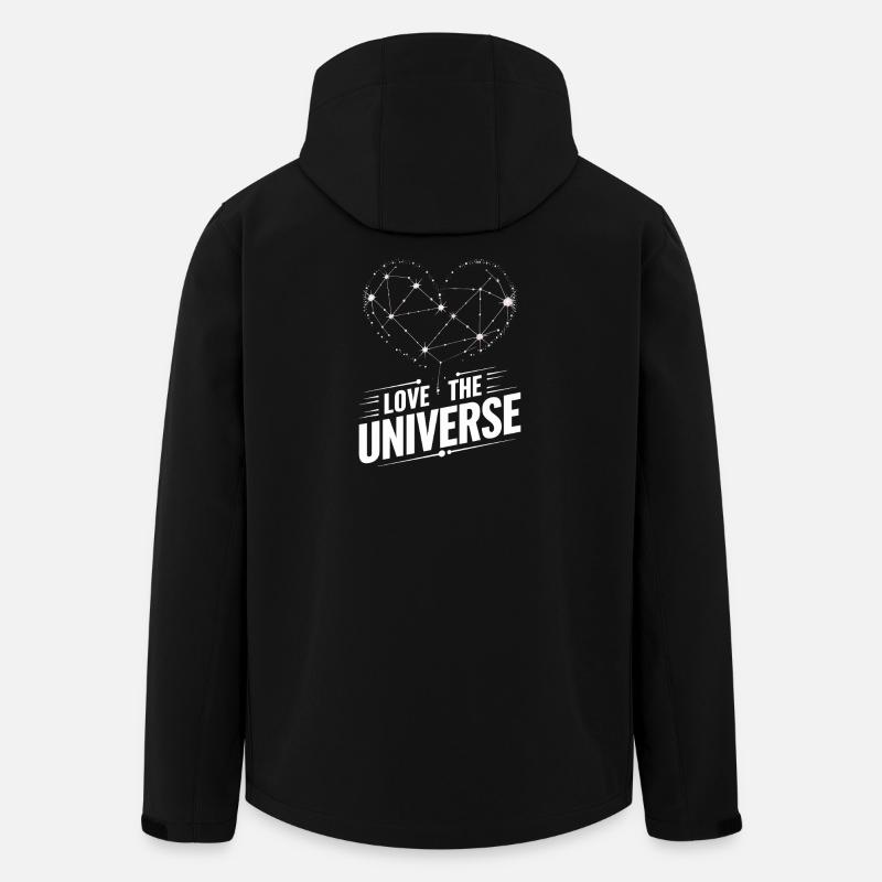  Love The Universe Sternbild Herz Kosmos - Recycelte Männer Softshell-Jacke von Stanley/Stella - Schwarz