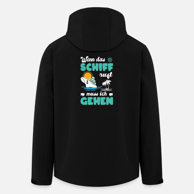 Drôle Croisière Dictons Tenues Vacances - Veste softshell homme en polyester recyclé Stanley/Stella - noir
