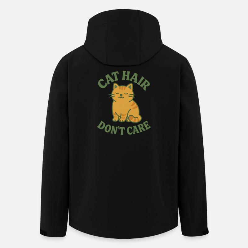 Les poils de chat s’en fichent - Veste softshell homme en polyester recyclé Stanley/Stella - noir