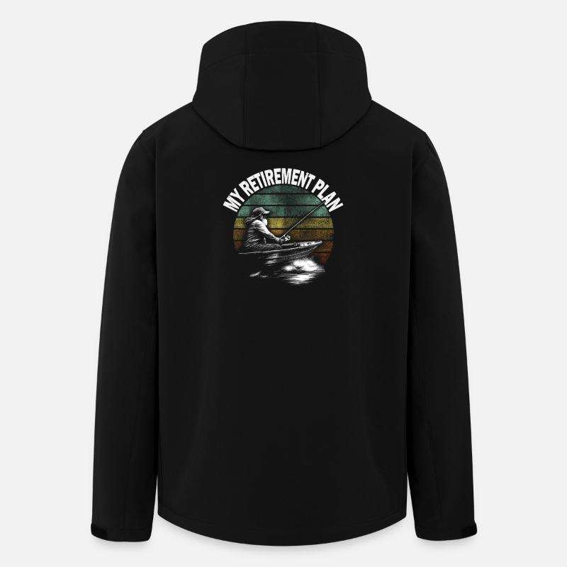 Mein Ruhestand Plan: Angler im Boot - Recycelte Männer Softshell-Jacke von Stanley/Stella - Schwarz