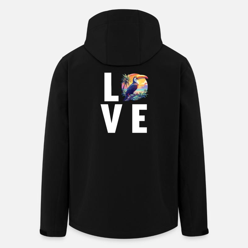 Toucans Toucan - Men’s Recycled Softshell Jacket by Stanley/Stella - black