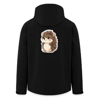 Igel - Recycelte Männer Softshell-Jacke von Stanley/Stella - Schwarz - Hinten - AI Model Male 185 light (185cm)