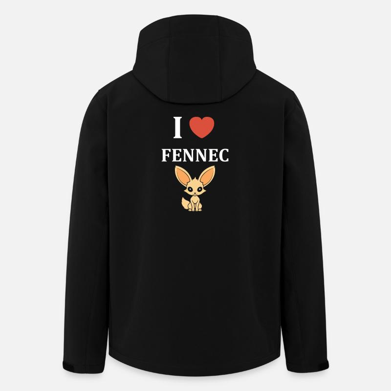 Ich liebe Fennec - Recycelte Männer Softshell-Jacke von Stanley/Stella - Schwarz