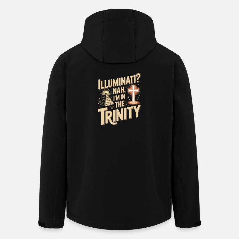 Les Illuminati chrétiens dans la Trinité - Veste softshell homme en polyester recyclé Stanley/Stella - noir
