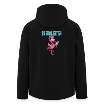 Ça s’intensifie quand même flamant rose fête drôle - Veste softshell homme en polyester recyclé Stanley/Stella - noir - Dos - AI Model Male 185 light (185cm)