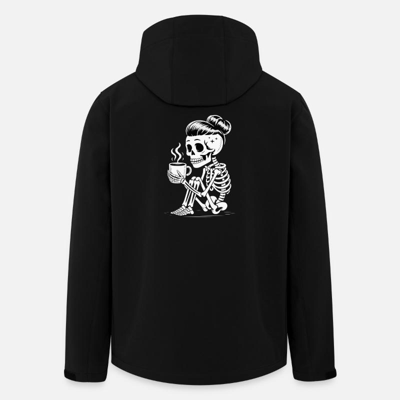 Skeleton Sipper Coffee - Men’s Recycled Softshell Jacket by Stanley/Stella - black