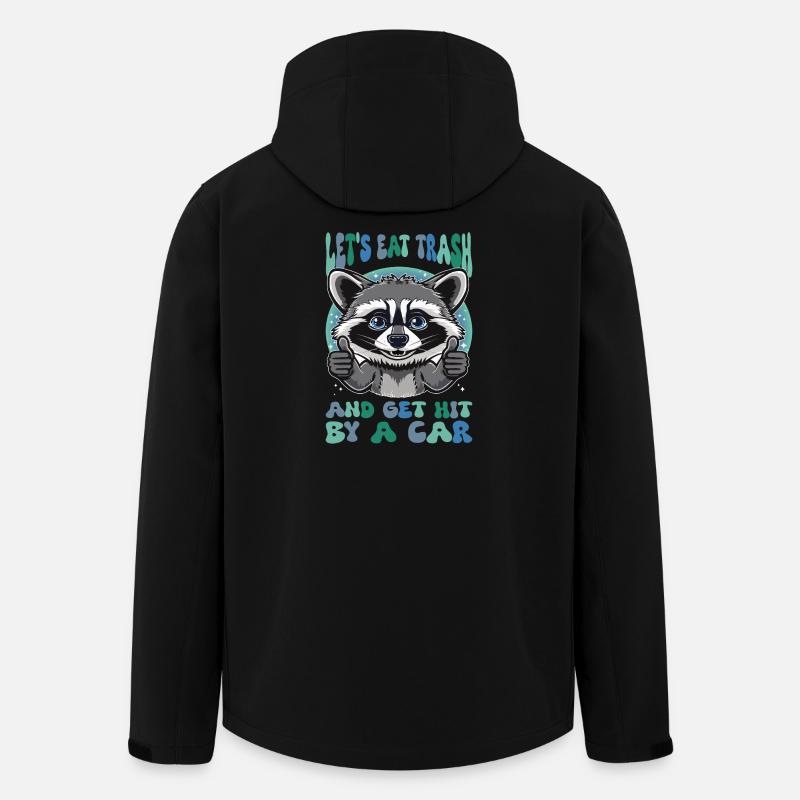 Eat Trash Raccoon Sarcasm - Men’s Recycled Softshell Jacket by Stanley/Stella - black