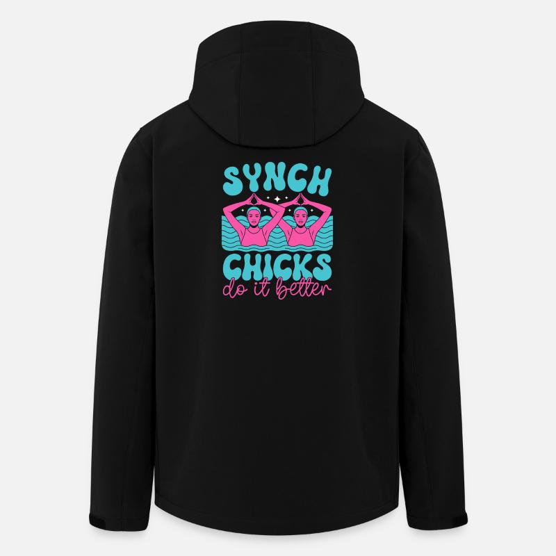 Synchronschwimmen Kunstschwimmen Wassersport - Recycelte Männer Softshell-Jacke von Stanley/Stella - Schwarz