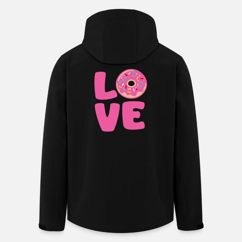 Donut Love Rose Pop Art - Veste softshell homme en polyester recyclé Stanley/Stella - noir