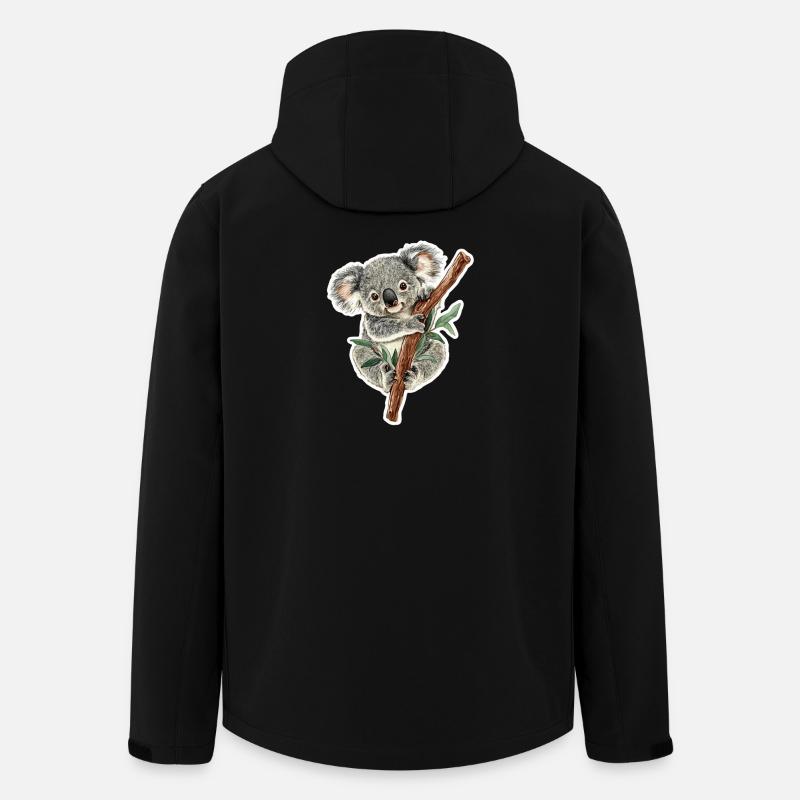 Koala - Recycelte Männer Softshell-Jacke von Stanley/Stella - Schwarz