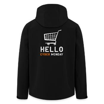 Cyber Monday Kaufrausch - Recycelte Männer Softshell-Jacke von Stanley/Stella - Schwarz - Hinten - AI Model Male 185 light (185cm)