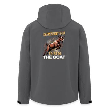 Funny Farm Animal Goat - Men’s Recycled Softshell Jacket by Stanley/Stella - black - Back - AI Model Male 185 light (185cm)