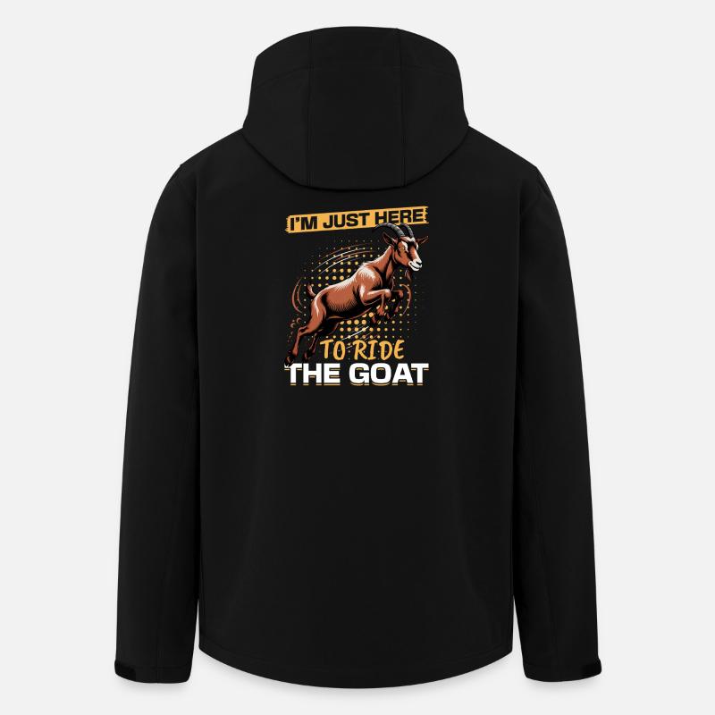 Funny Farm Animal Goat - Recycelte Männer Softshell-Jacke von Stanley/Stella - Schwarz