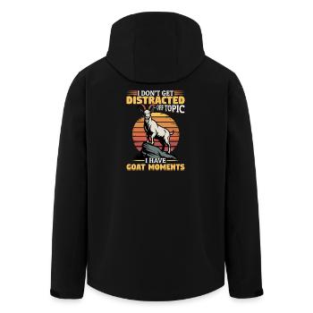 Funny Farm Animal Goat - Men’s Recycled Softshell Jacket by Stanley/Stella - black - Back - AI Model Male 185 light (185cm)
