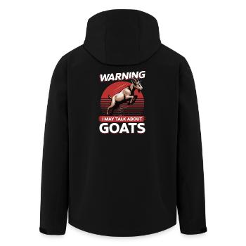 Funny Farm Animal Goat - Men’s Recycled Softshell Jacket by Stanley/Stella - black - Back - AI Model Male 185 light (185cm)