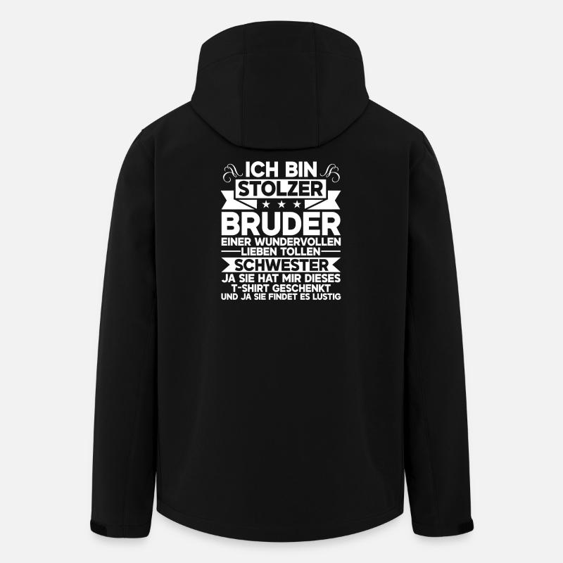 Fier frère d’une sœur merveilleuse - Veste softshell homme en polyester recyclé Stanley/Stella - noir