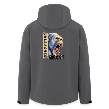 Gorrila UNLEASHED - Gym  - Recycelte Männer Softshell-Jacke von Stanley/Stella - Schwarz - Hinten - AI Model Male 185 light (185cm)