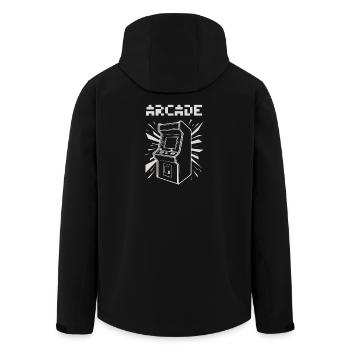  ARCADE Retro Spielhalle Automat 80er 90er Gamer - Recycelte Männer Softshell-Jacke von Stanley/Stella - Schwarz - Hinten - AI Model Male 185 light (185cm)