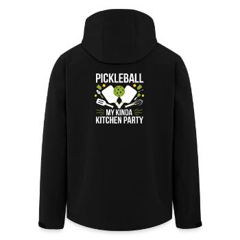 Pickleball My Kinda Kitchen Party - Recycelte Männer Softshell-Jacke von Stanley/Stella - Schwarz - Hinten - AI Model Male 185 light (185cm)