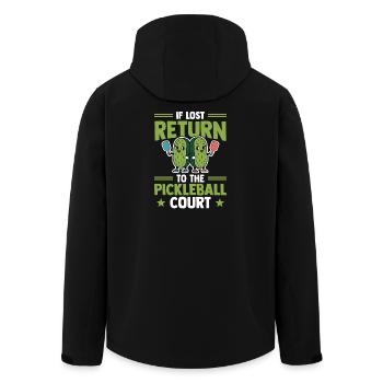 Pickleball Gurken Kombination Dinkball Outfit - Recycelte Männer Softshell-Jacke von Stanley/Stella - Schwarz - Hinten - AI Model Male 185 light (185cm)