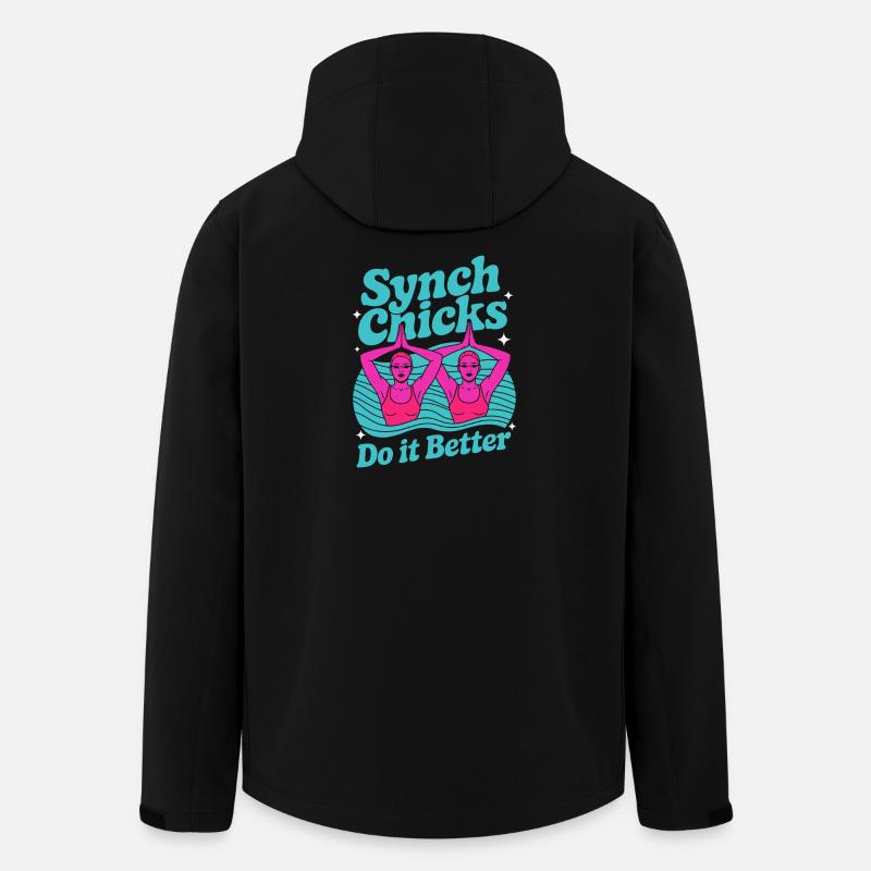 Synchronschwimmen Kunstschwimmen Wassersport - Recycelte Männer Softshell-Jacke von Stanley/Stella - Schwarz