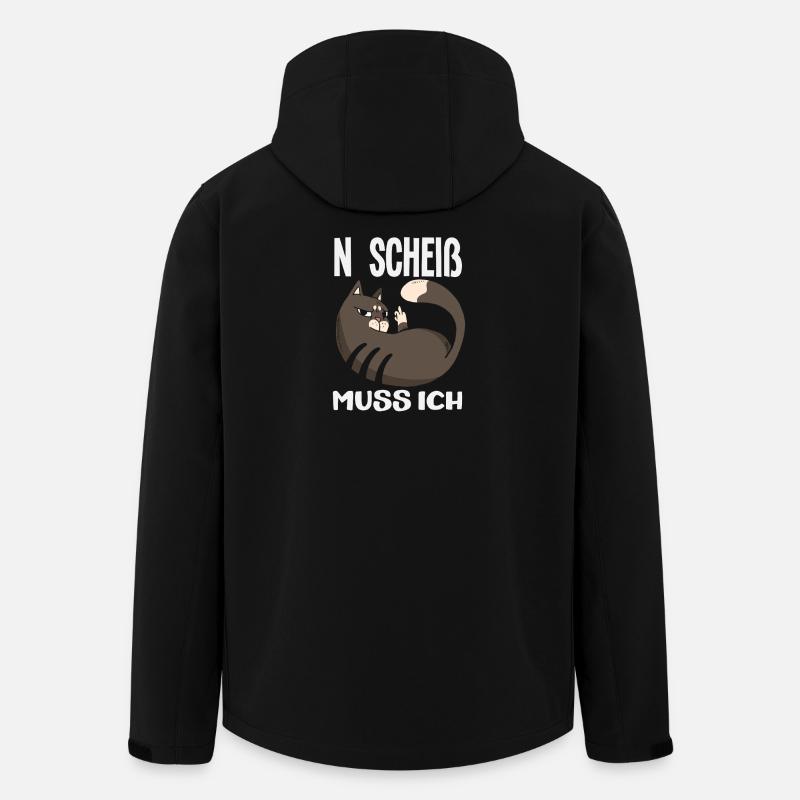 N Scheiß muss ich – Mittelfinger - Recycelte Männer Softshell-Jacke von Stanley/Stella - Schwarz