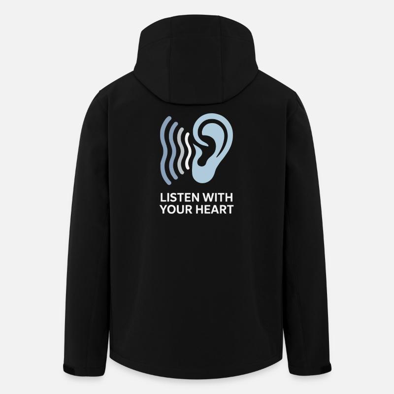 Écoutez avec votre cœur - Veste softshell homme en polyester recyclé Stanley/Stella - noir