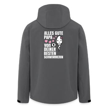 All the best dad wishes you your best swimmer - Men’s Recycled Softshell Jacket by Stanley/Stella - anthracite - Back - AI Model Male 185 light (185cm)