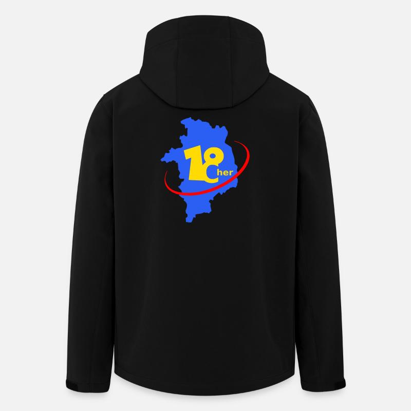 Logo 18 Abteilung von Cher - Recycelte Männer Softshell-Jacke von Stanley/Stella - Schwarz