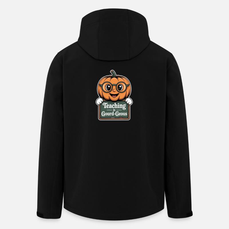 L’enseignement est Gourd-Geous Citrouille Enseignant Halloween - Veste softshell homme en polyester recyclé Stanley/Stella - noir