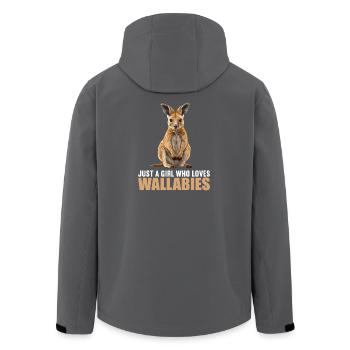Wallabies Wallaby - Men’s Recycled Softshell Jacket by Stanley/Stella - black - Back - AI Model Male 185 light (185cm)