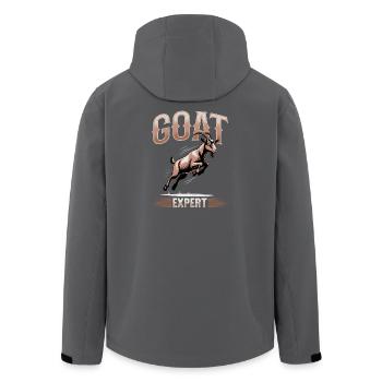 Funny Farm Animal Goat - Men’s Recycled Softshell Jacket by Stanley/Stella - anthracite - Back - AI Model Male 185 light (185cm)